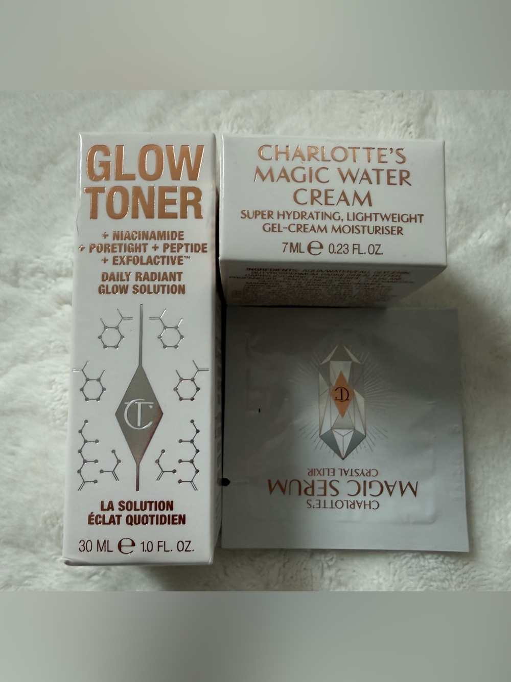 Charlotte Tilbury Glow Toner and Magic Water Cream Mini - Magic Serum Sample